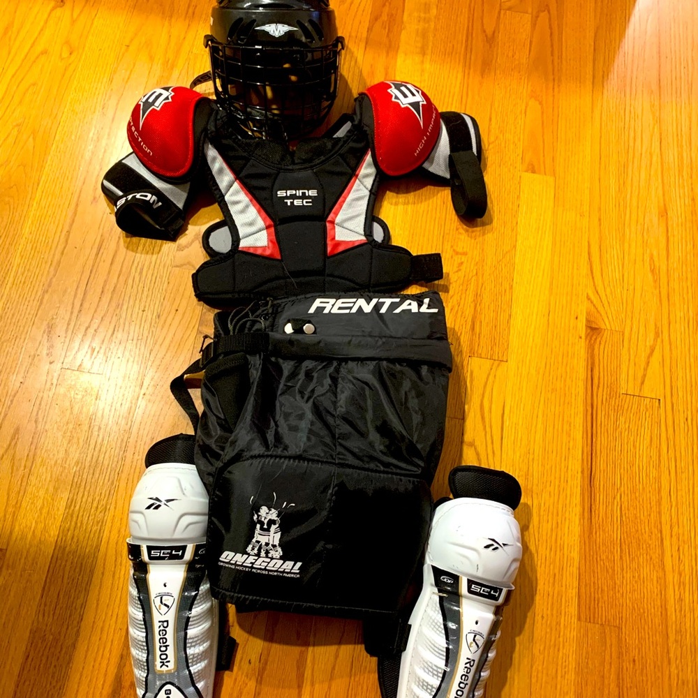 Youth hockey equipment. Pre owned